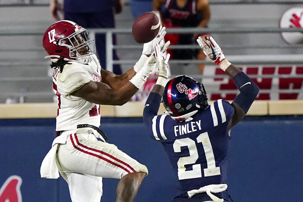 3. Jaylen Waddle (Jr., Alabama, 5-9, 180)